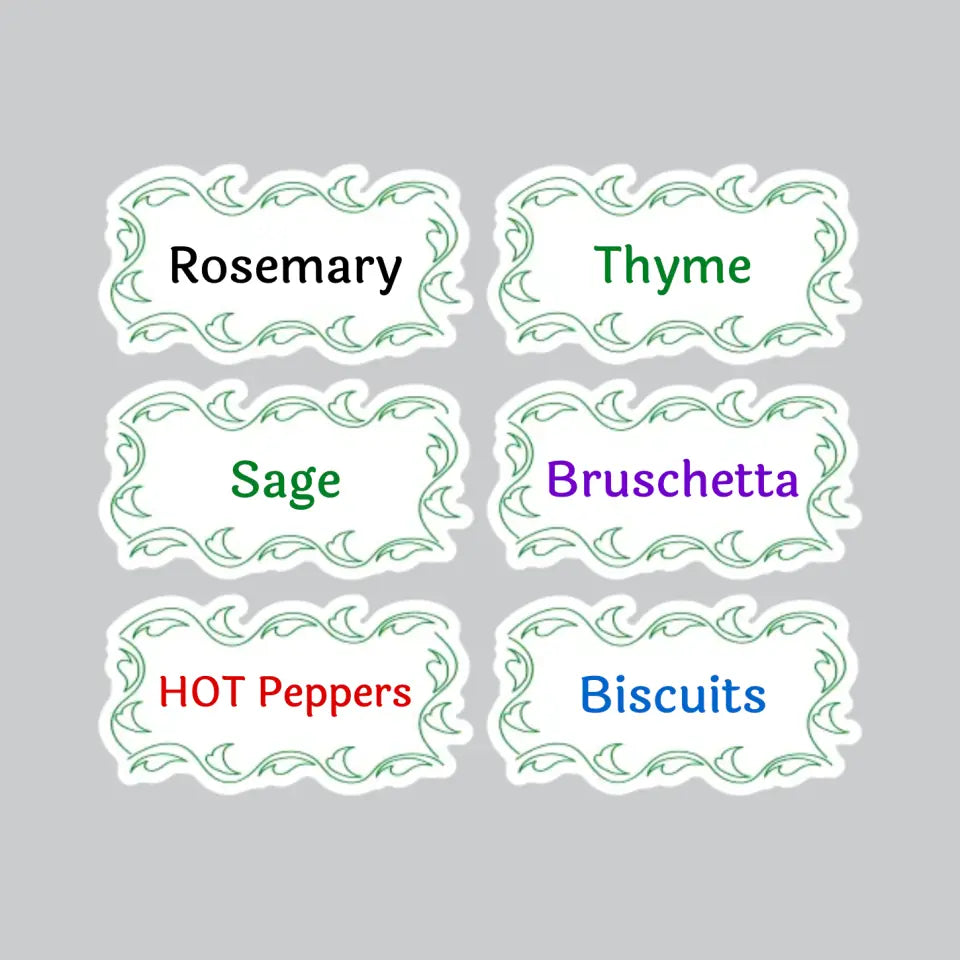 Labels (set of 6)